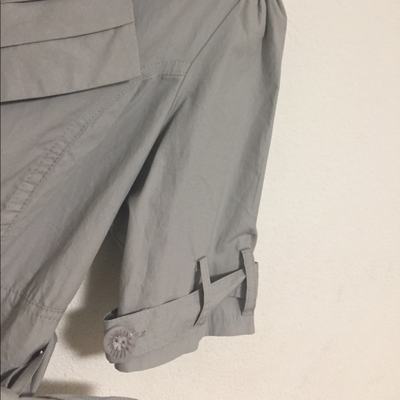 Gray short sleeve trench jacket - Picture 3 of 5